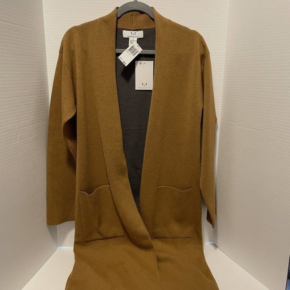 Magashoni Sweater, Cardigan, Duster Size S Burnt Umber, Gray with Pockets - Picture 1 of 7